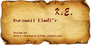 Kurzweil Elmár névjegykártya